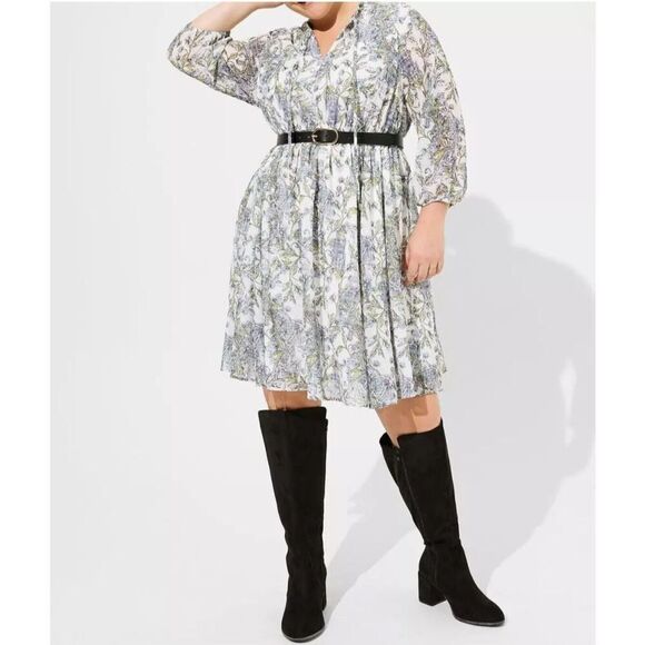 GREAT CONDITION WOMEN Beautiful  Torrid Mini‎ Clip Dot Front Keyhole Dress White - Picture 5 of 14